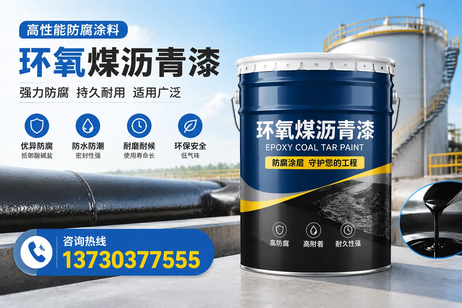 环氧煤沥青漆的耐久性分析,适合迎泽的使用场景